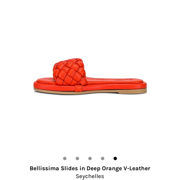 Seychelles Bellissima Slides in Deep Orange V-Leather NWT - Picture 5 of 6